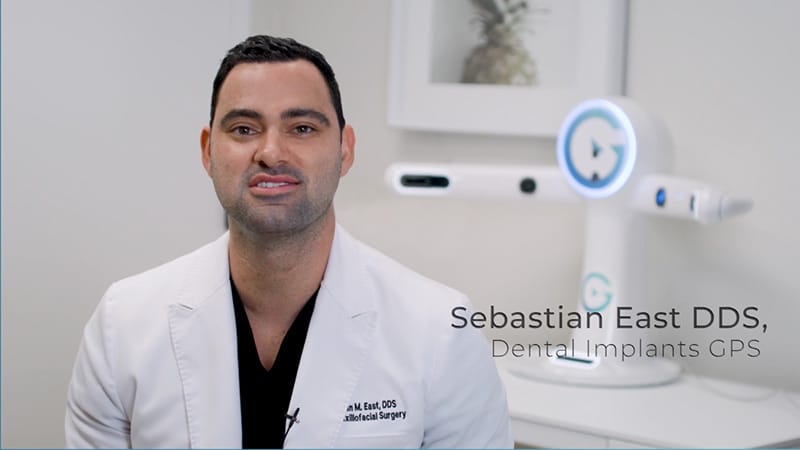 Image of Dr. East discussing missing teeth